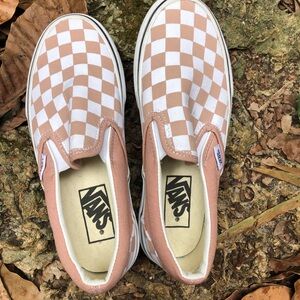 Vans Slip On Checkered Shoes Size 5